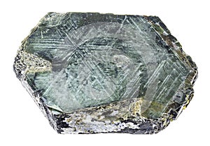 rough Phlogopite mica stone on white