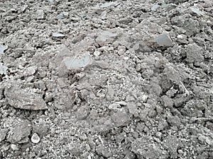 rough Ploughed soil in  farmlands earth and environment for  agriculture photo