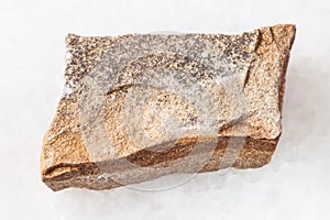 rough polymictic sandstone stone on white