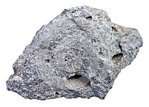 Rough porous basalt stone isolated