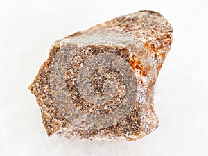 rough Quartzite stone on white marble