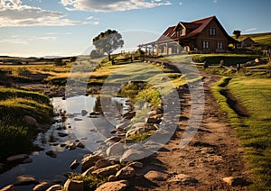 rough road in the countryside