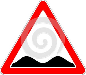 Rough road road sign
