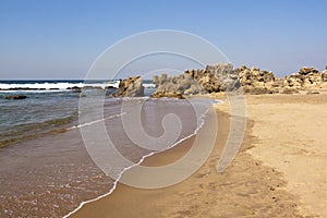 Rough Rock Formation at Umdloti Beach, Durban Sout