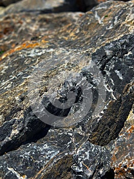 Rough rock surface showing natural texture and patterns