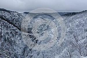 Rough rocky landscape of the Harz mountains