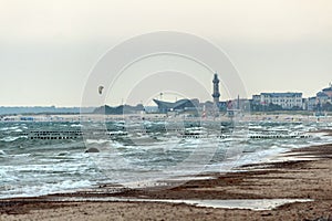 rough seas on the Baltic coast