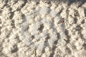 Rough snow surface background texture