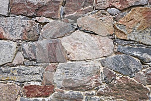 Rough stone wall facade. Textured background.