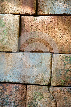 Rough Stone Wall with Moss