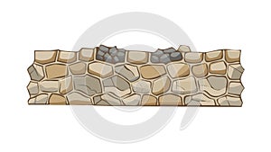 Rough Stone Wall Texture, Natural and Rustic Background Vector, vector design Generative AI