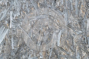 Rough surface. Particle board or chipboard. Engineered wood. Abstract gray background