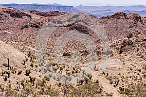 Rough terrain along Eldorado Canyon, ,Nelson Nevada USA