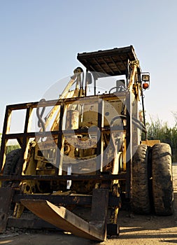 Rough Terrain used Forklifts with blue sky