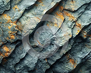 The rough texture of a natural rock formation