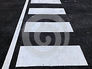 Rough texture of pedestrian crossing in city