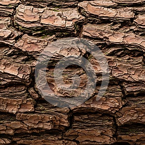 Rough Textured Pine Tree Bark Close-up