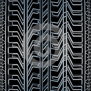 Rough tire pattern or tyre texture on black background