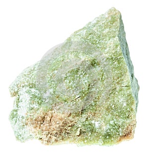 Rough vesuvianite idocrase stone isolated photo