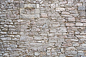 Rough wall of natural stone