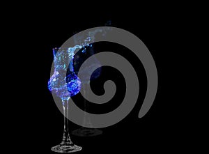 Rough water in grapa glas