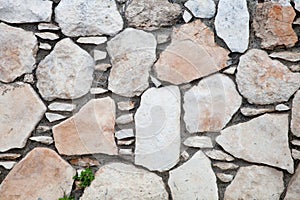 Rough weathered sandstone surface texture close up