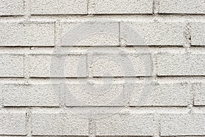 Rough White painted brick wall for a background photo