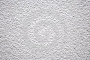 The rough, woolly surface of a white-painted wall