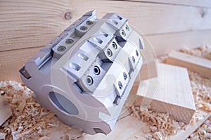 Roughing cutter planer head with blades for woodworking industriy