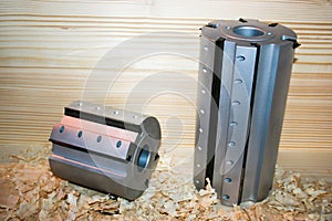 Roughing cutter planer head with blades for woodworking industriy