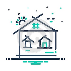 Mix icon for Roughly, house and drawing photo