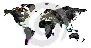 Roughly outlined world map - XXX