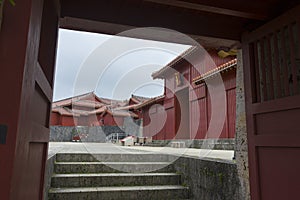 Roukokumon Gate of Shuri Castle in Naha, Okinawa