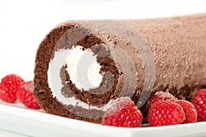 Roulade with Raspberries photo