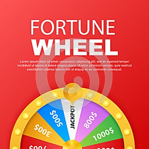 Roulette 3d fortune. Wheel fortune for game and win jackpot. Online casino concept. Internet casino marketing.