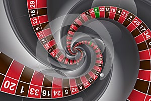 Roulette background illustration. Concept for casino, entertainment, fortune