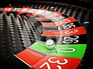 Roulette Carbon Fiber 3D Illustration