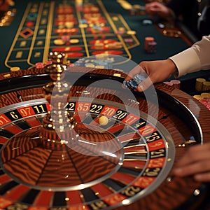 Roulette in a casino, close-up