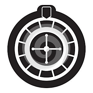 Roulette icon. Wheel for game and win jackpot Vector illustration