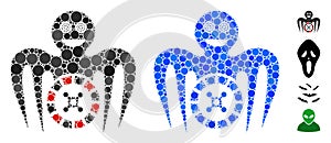 Roulette Mad Monster Composition Icon of Round Dots