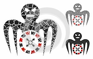 Roulette spectre monster Mosaic Icon of Raggy Parts