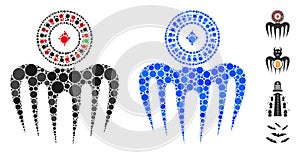 Roulette Spectre Monster Mosaic Icon of Round Dots