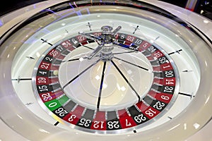 Roulette table in casino modern