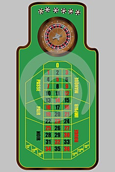 Roulette table