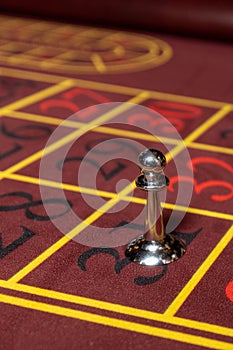 Roulette table with winning number Dolly at the Casino - Roulette Marker