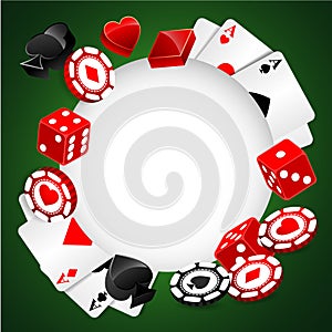 Roulette Vector Casino Background photo