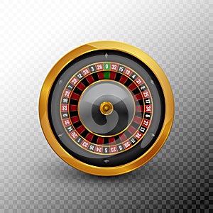 Roulette wheel vector casino fortune gold spin circle. Roulette realistic icon black vegas game background