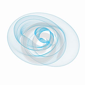 Round abstract figure. Bright transparent air element