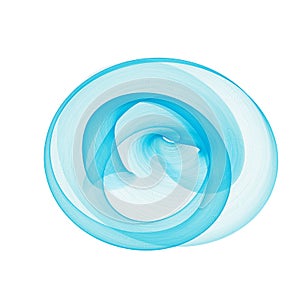 Round abstract figure. Bright transparent air element