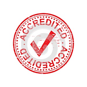 Round Accredited Rubber Stamp